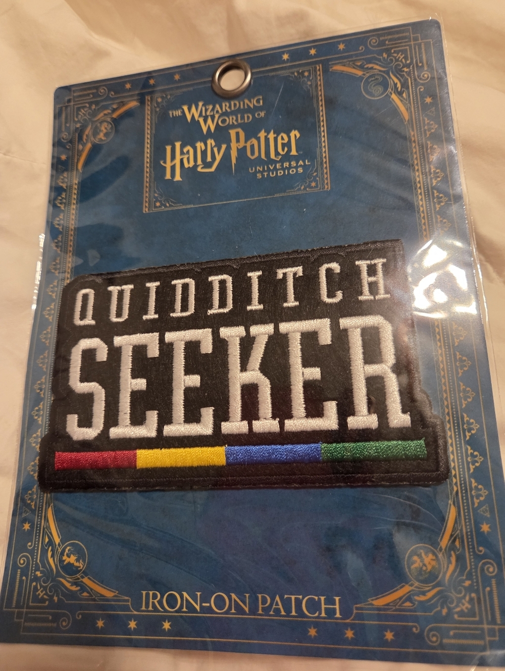 Harry Potter Iron-On Patch Packaging - Blue Backing